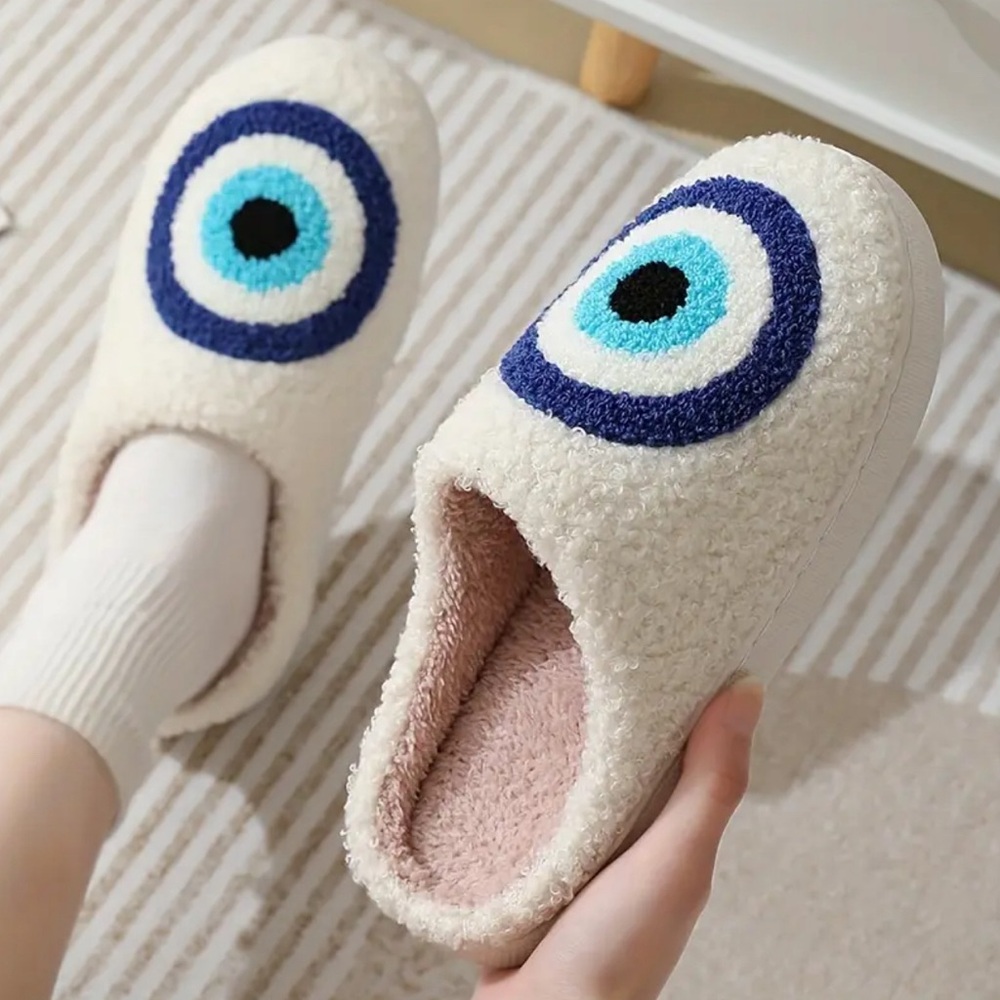 ⭐️HOST PICK⭐️ EVIL EYE WARM HOUSE SLIPPERS